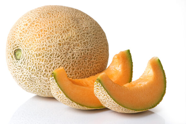 Melones cantalupo egipcios frescos con pulpa naranja brillante – perfectos para exportación