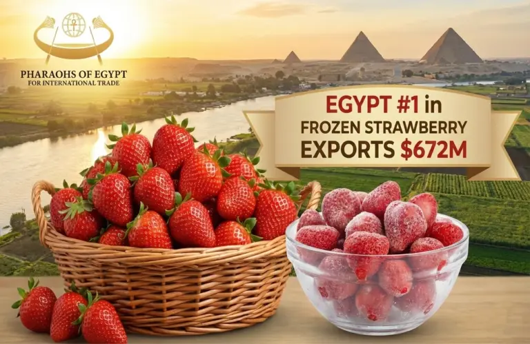L’Égypte domine les exportations de fraises surgelées avec 672 M$