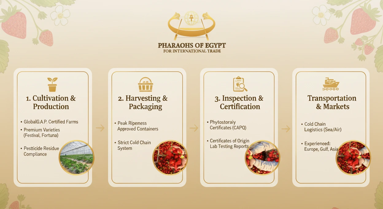 Key Steps for Exporting Strawberries from Egypt