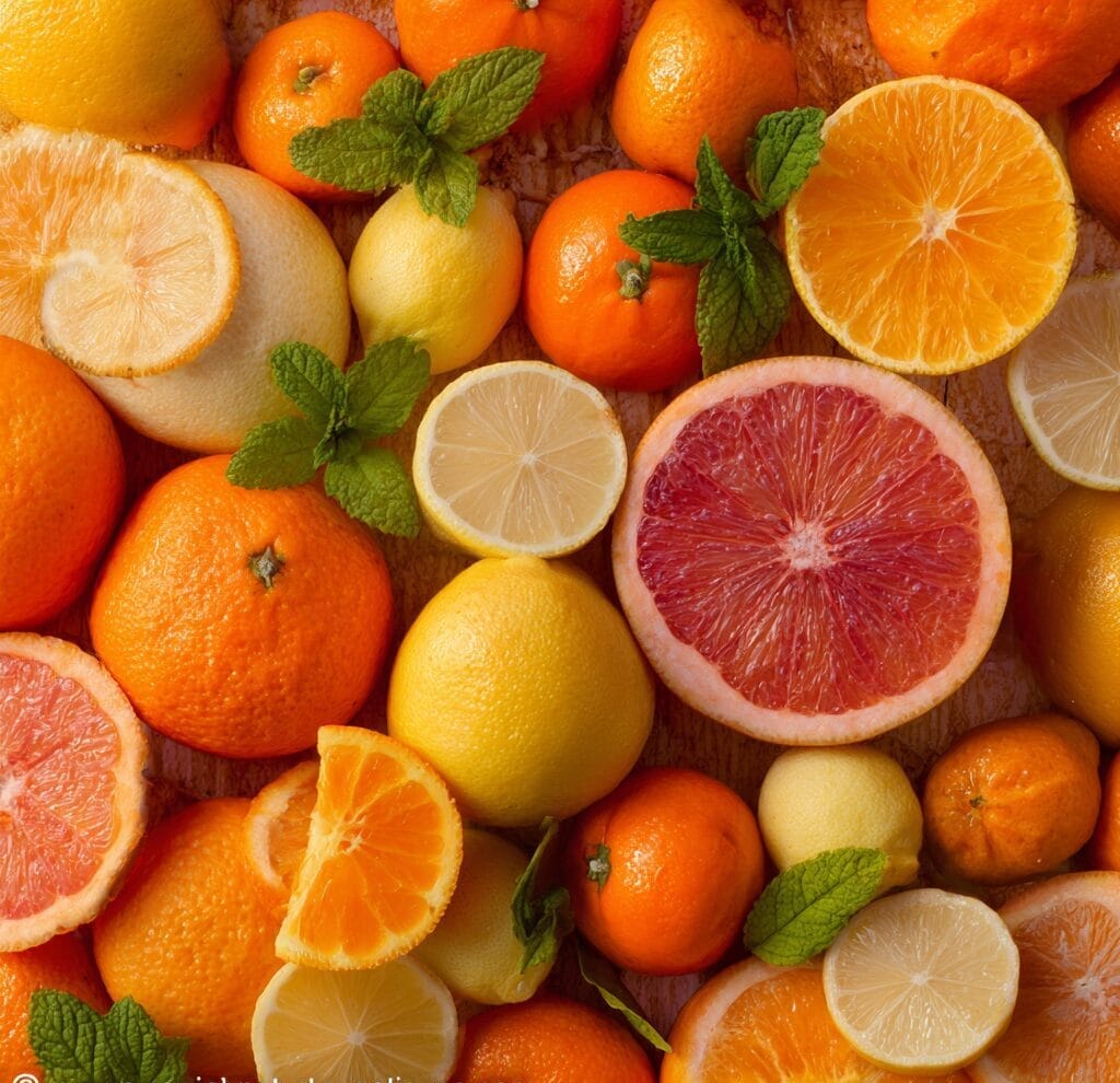 Egyptian citrus seasonality calendar showing Navel and Valencia orange harvest months
