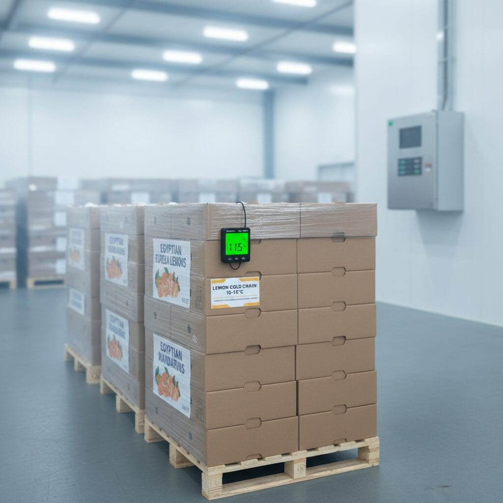 Stockage froid citrons à 10-13°C - plus chaud que les oranges pour éviter les dommages par le froid