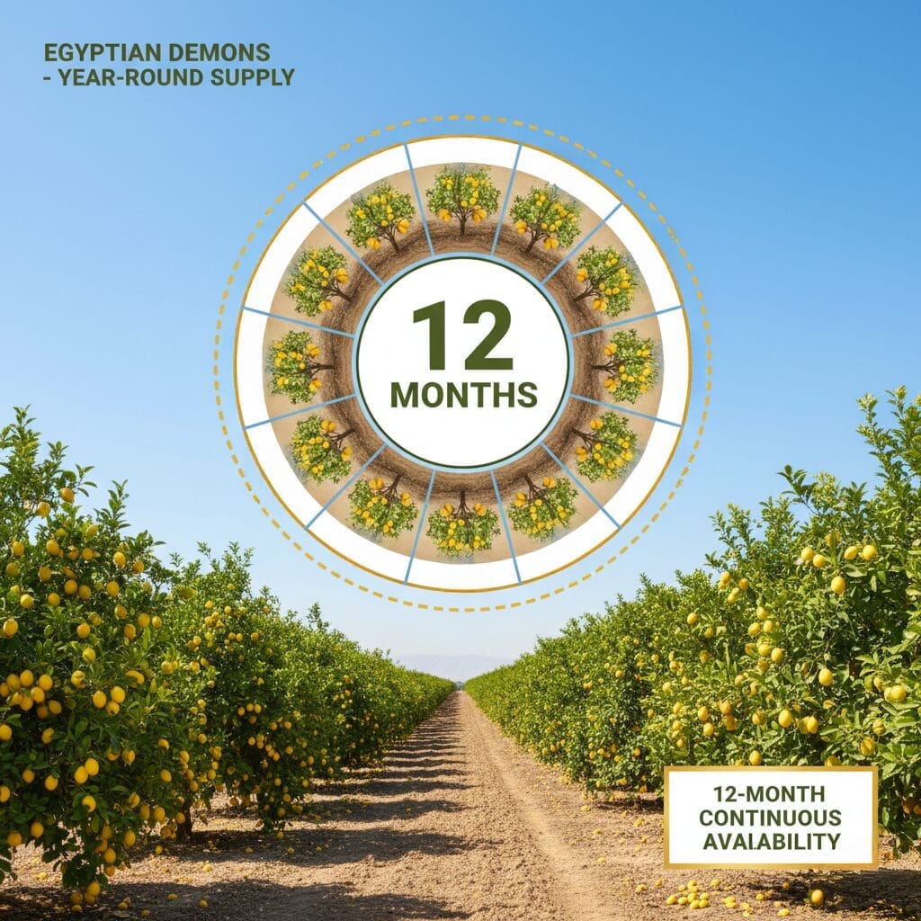 Citrons égyptiens exportation disponible toute l'année - approvisionnement continu 12 mois