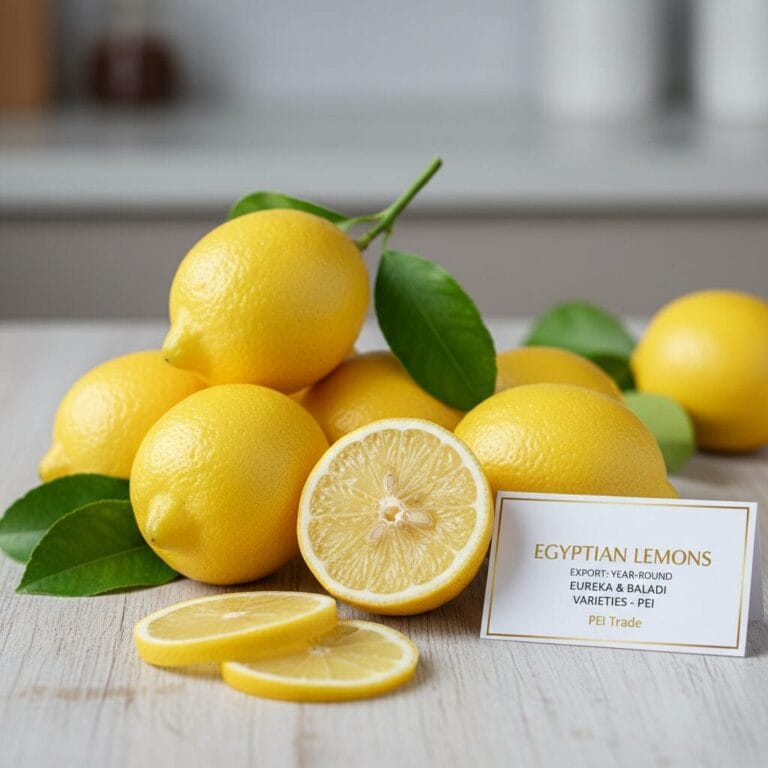 Guide Export Citrons Égyptiens : Disponibilité Toute l'Année 4 Citrons égyptiens pour l'exportation - variétés Eureka et Baladi toute l'année de PEI Trade