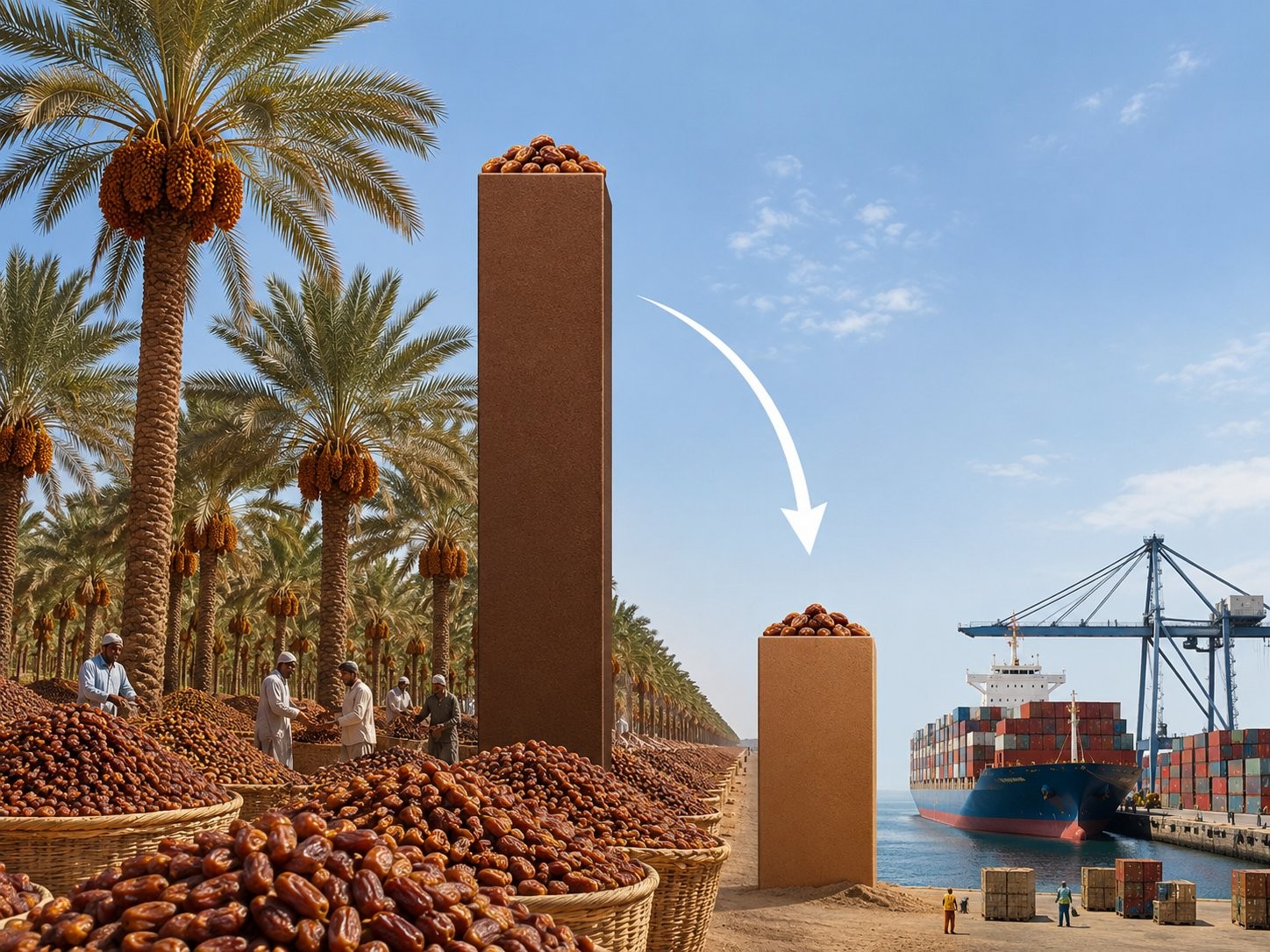 Egyptian Dates Export Report 2026 2 Egypt dates production versus exports — world's largest producer, small share exported