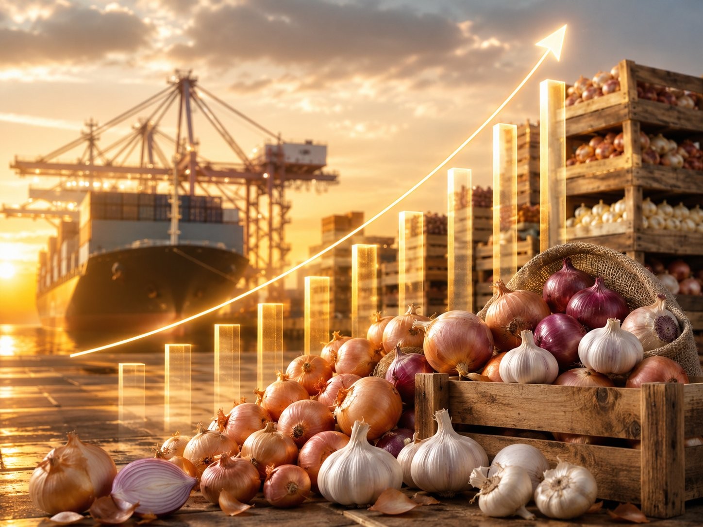 Egyptian Onion & Garlic Export Report 2026 2 Egypt onion and garlic export value trend averaging USD 220 million a year