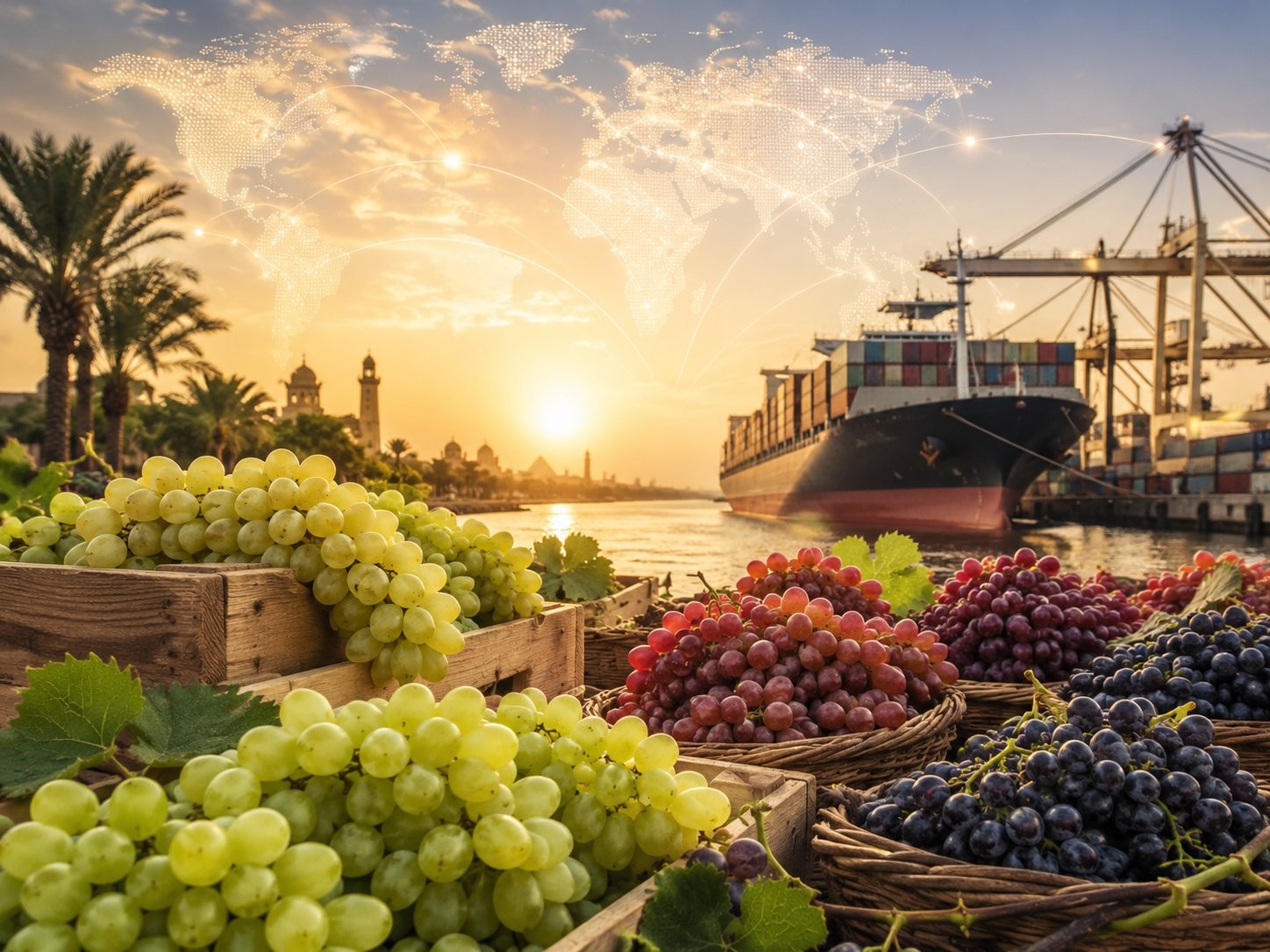 Egyptian grape export report 2026 — volumes, destinations and season
