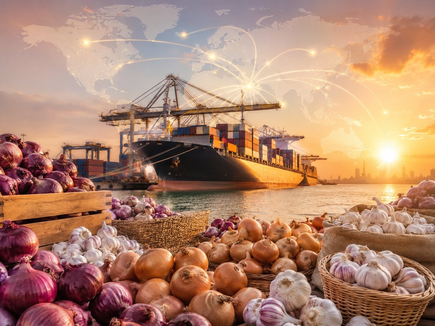 Egyptian onion and garlic export report 2026 — volumes, destinations and prices