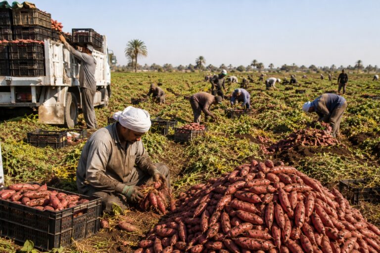 egyptian sweet potato harvest